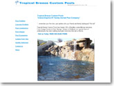 Tropical Breeze Custom Pools Website
