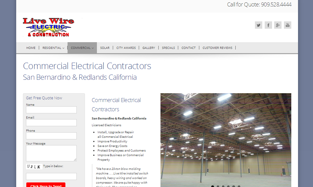 Commercial Electrical Contractors San Bernardino